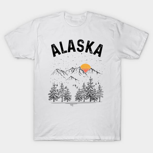 Alaska State Vintage Retro T-Shirt by DanYoungOfficial